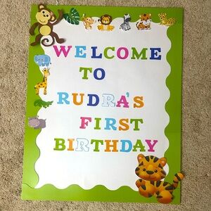 Handmade welcome note for birthday 
Photobooth
